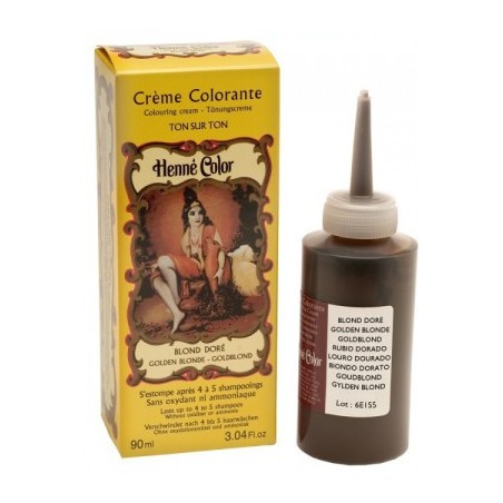 ✨ Henné Color Paris – Crème Colorante Ton sur Ton Blond Doré – 90 ml