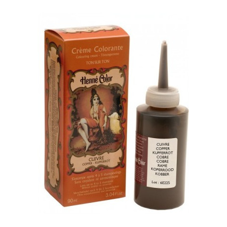 🧡 Henné Color Paris – Crème Colorante Ton sur Ton Cuivre – 90 ml