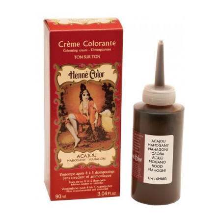 ❤️ Henné Color Paris – Crème Colorante Ton sur Ton Acajou – 90 ml