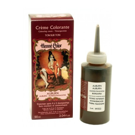 🍂 Henné Color Paris – Crème Colorante Ton sur Ton Auburn – 90 ml