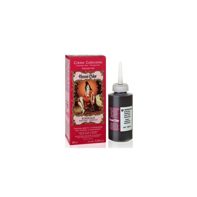 🍷 Henné Color Paris – Crème Colorante Ton sur Ton Bordeaux – 90 ml