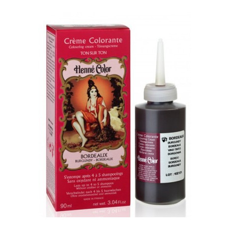 🍷 Henné Color Paris – Crème Colorante Ton sur Ton Bordeaux – 90 ml