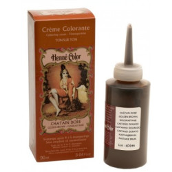 🤎 Henné Color Paris – Crème Colorante Ton sur Ton Châtain Doré – 90 ml