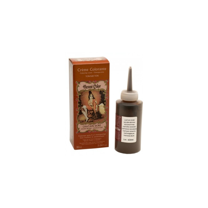 🤎 Henné Color Paris – Crème Colorante Ton sur Ton Châtain Doré – 90 ml