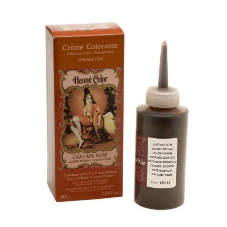 🤎 Henné Color Paris – Crème Colorante Ton sur Ton Châtain Doré – 90 ml
