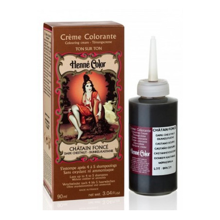 🤎 Henné Color Paris – Crème Colorante Ton sur Ton Châtain Foncé – 90 ml