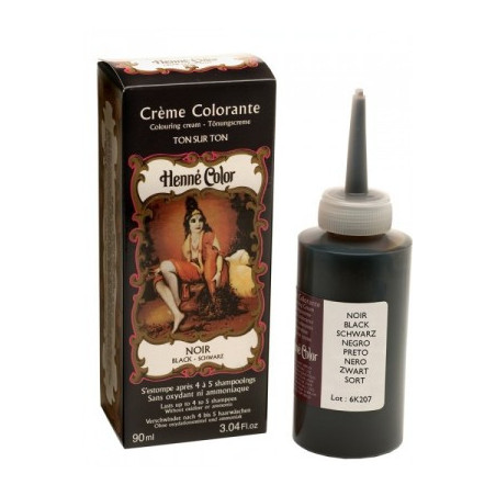 ⚫ Henné Color Paris – Crème Colorante Ton sur Ton Noir – 90 ml