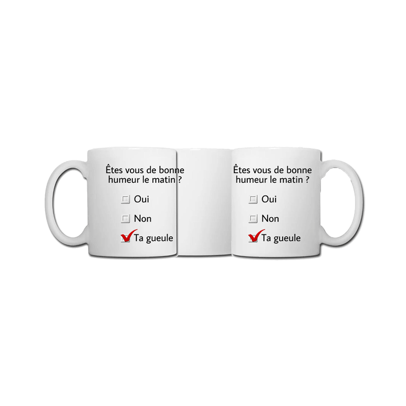 Mug personnalisable - Humeur du matin