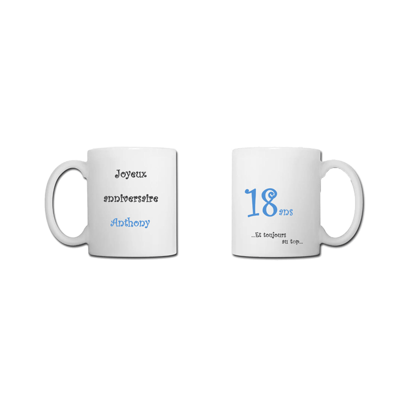 Mug personnalisable - anniversaire