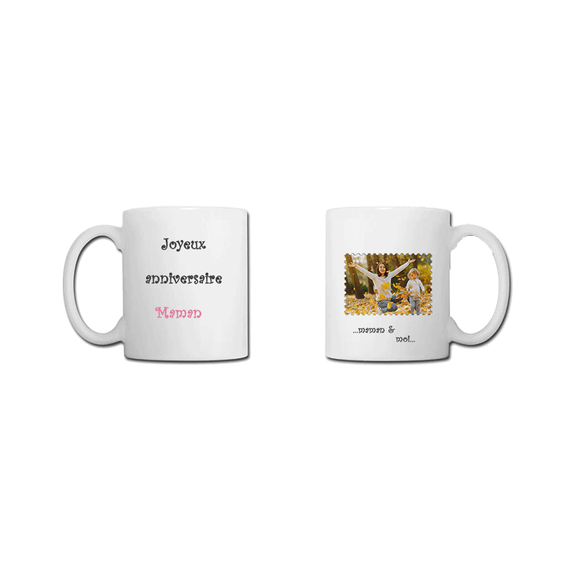 Mug anniversaire personnalisé
