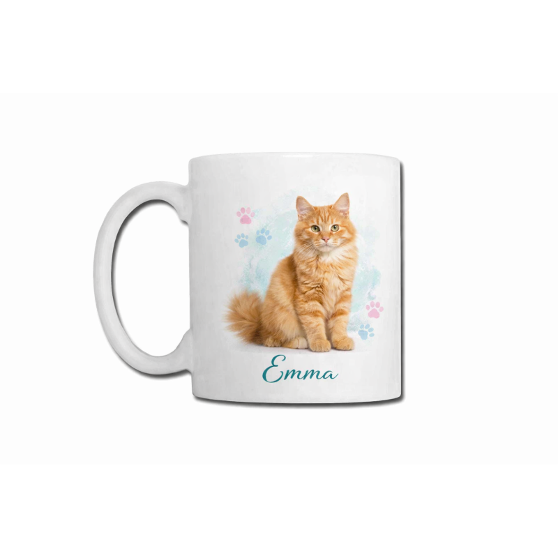 🐱🐶 Mug chat ou animal de compagnie personnalisé avec prénom