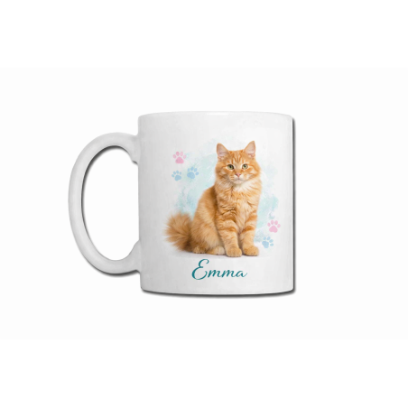 🐱🐶 Mug chat ou animal de compagnie personnalisé avec prénom