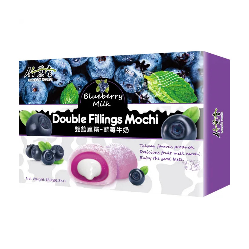 🫐🍡 Mochis myrtille double fourrage Bamboo House – 180 g