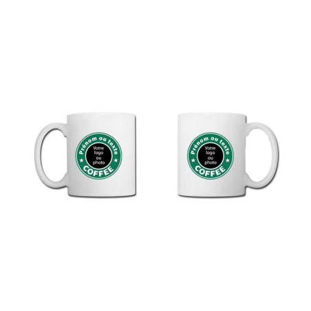 Mug personnalisé - style coffee shop