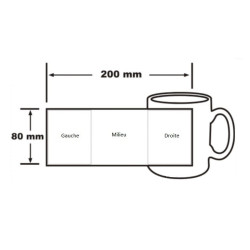 Mug blanc personnalisable 325 ml