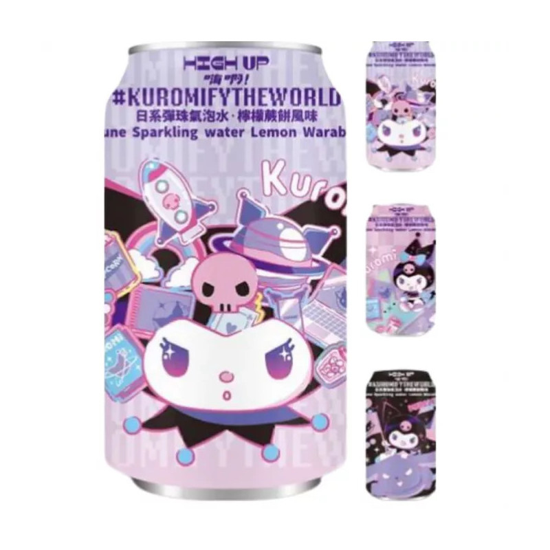HIGHUP Ramune pétillant citron & warabimochi – 330ml – Édition Kuromi – Origine Taïwan