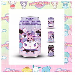HIGHUP Ramune pétillant citron & warabimochi – 330ml – Édition Kuromi – Origine Taïwan