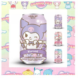 HIGHUP Ramune pétillant raisin – 330ml – Édition Kuromi – Origine Taïwan