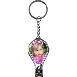 Porte-clés coupe-ongles personnalisé – 4 en 1 multifonction – Avec image ou texte