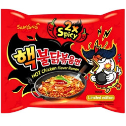 Samyang Buldak Ramen 2x Spicy – 140g – Halal – Nouilles coréennes ultra-épicées