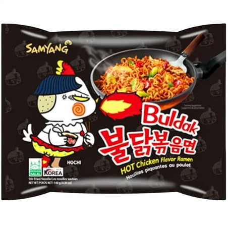 Samyang Buldak Hot Chicken Ramen – Original – 140g – Halal – Nouilles Coréennes Épicées