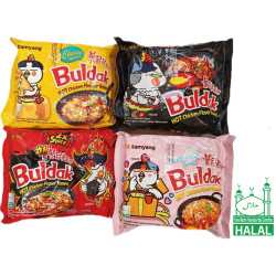 Samyang Buldak Ramen au Fromage – 140g – Halal – Nouilles Coréennes Épicées au Poulet et Fromage