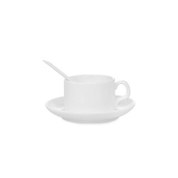 Tasse à café personnalisable avec soucoupe et cuillère