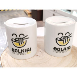 Tirelires Blanches en Céramique Personnalisées