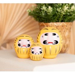 💛 Daruma Jaune – Porte‑Bonheur Japonais pour la Prospérité et la Protection