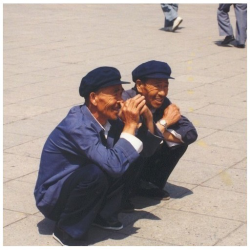 🧥 Veste bleue de Chine traditionnelle – Coton unisexe