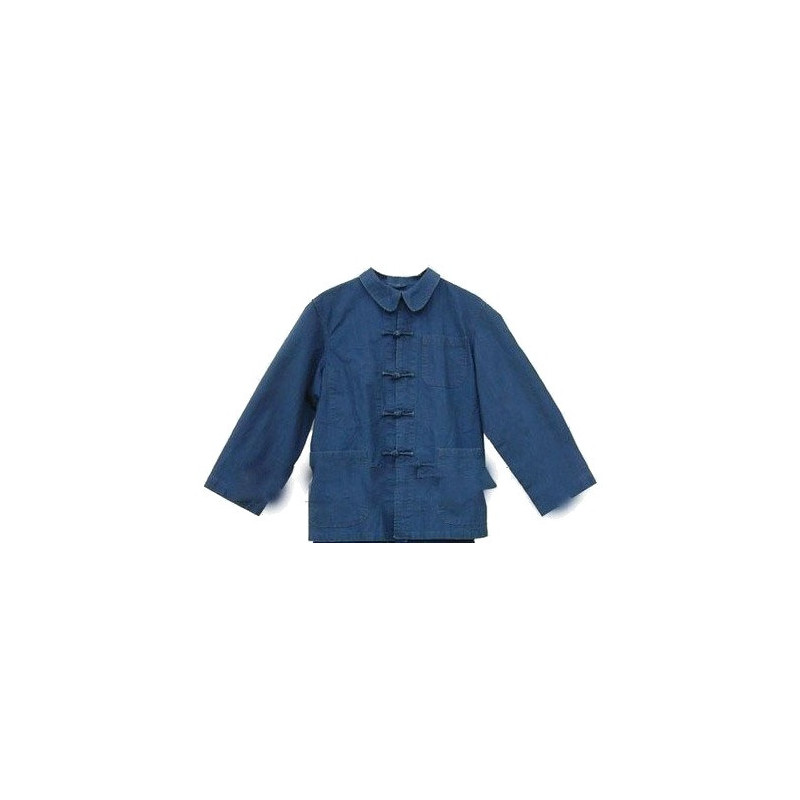 🧥 Veste bleue de Chine traditionnelle – Coton unisexe