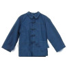 🧥 Veste bleue de Chine traditionnelle – Coton unisexe