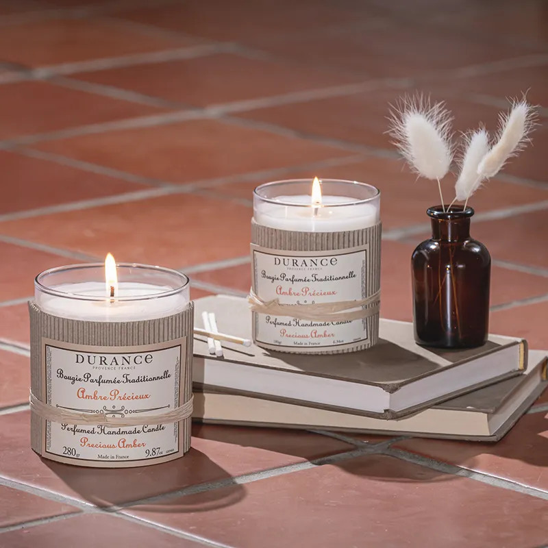 🕯️ Bougie Parfumée Ambre Précieux 180 g – Durance