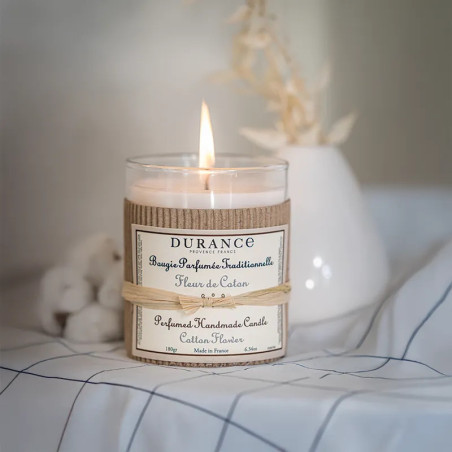 🕯️ Bougie Parfumée Fleur de Coton – 180g de la marque Durance