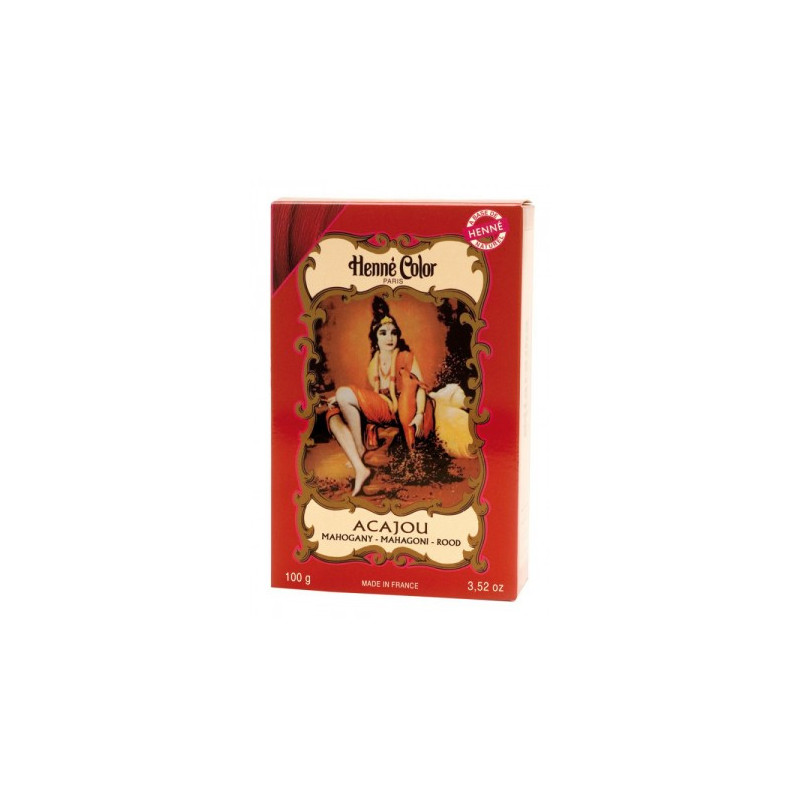 Henné Color Acajou 100 g – Coloration végétale naturelle aux reflets acajou