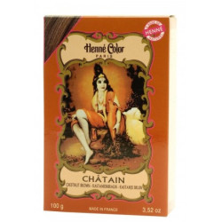 🟤 Henné Color Paris – Poudre colorante Châtain (Chestnut Brown) – 100 g