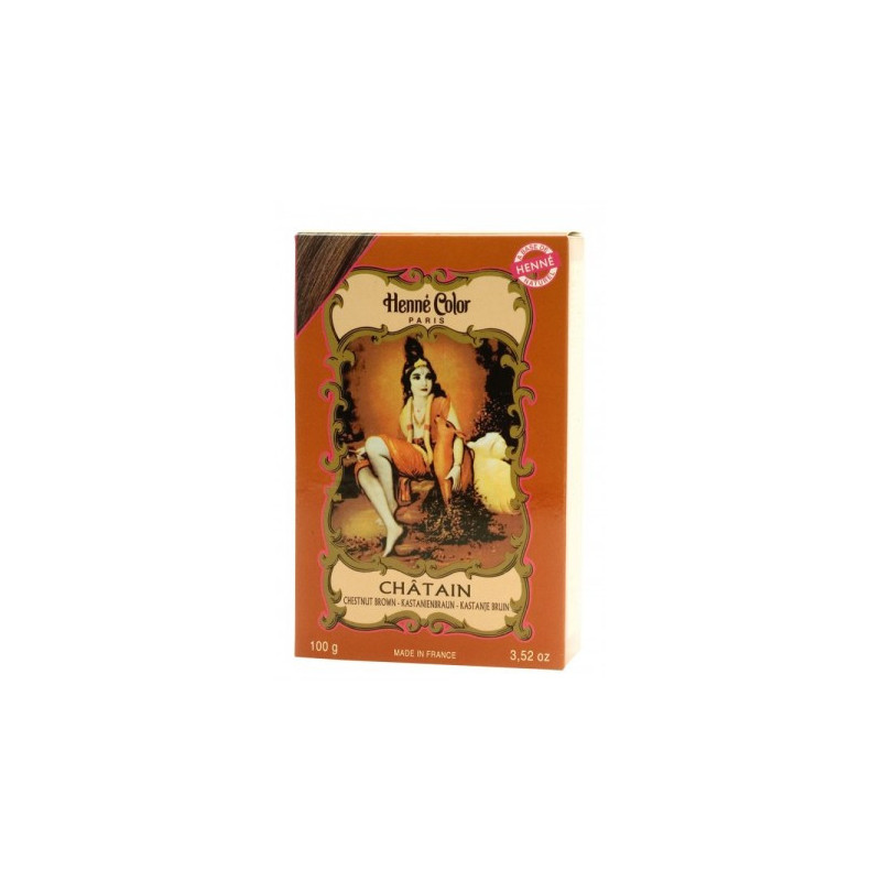 🟤 Henné Color Paris – Poudre colorante Châtain (Chestnut Brown) – 100 g