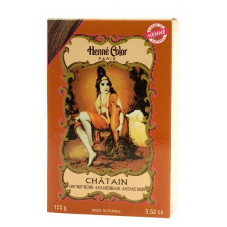 🟤 Henné Color Paris – Poudre colorante Châtain (Chestnut Brown) – 100 g
