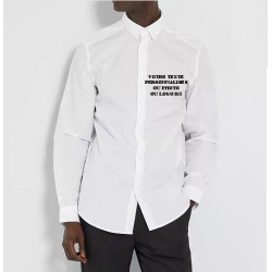 👔 Chemise blanc Personnalisable – Du S au XXL