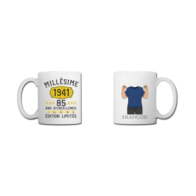 Mug personnalisé millésime – Année au choix (édition limitée)